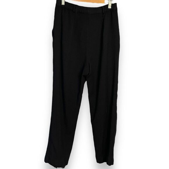 Collections Internationale Wool Dress Pants Women's 10 Black Pockets Retro Zip - Picture 3 of 13